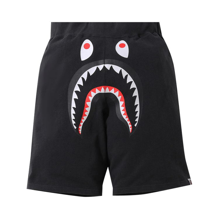 BAPE Shark Wide Sweat Shorts Black