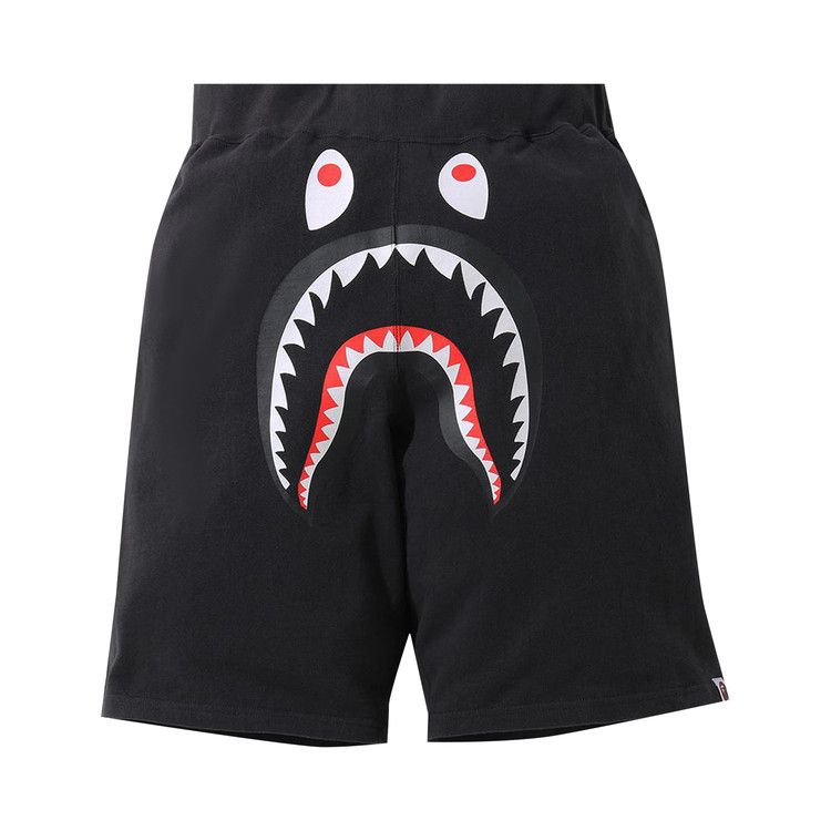 BAPE Shark Wide Sweat Shorts Black