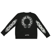 Chrome Hearts Horseshoe Long-Sleeve T-Shirt Black/White