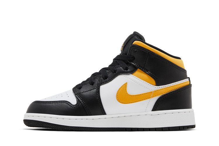 Air Jordan 1 Mid GS Black University Gold