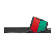 Gucci Slide Interlocking G - Black Red Green