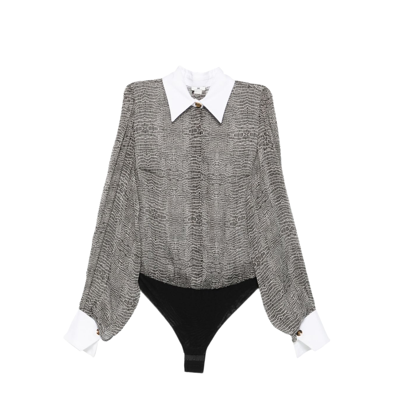 Silk Shirt Bodysuit
