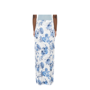 Floral Print Maxi Skirt In Multicolour