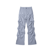 Ash Gray Draped Waterfall Pants