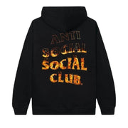 Anti Social Social Club A Fire Inside Flame Hoodie Black