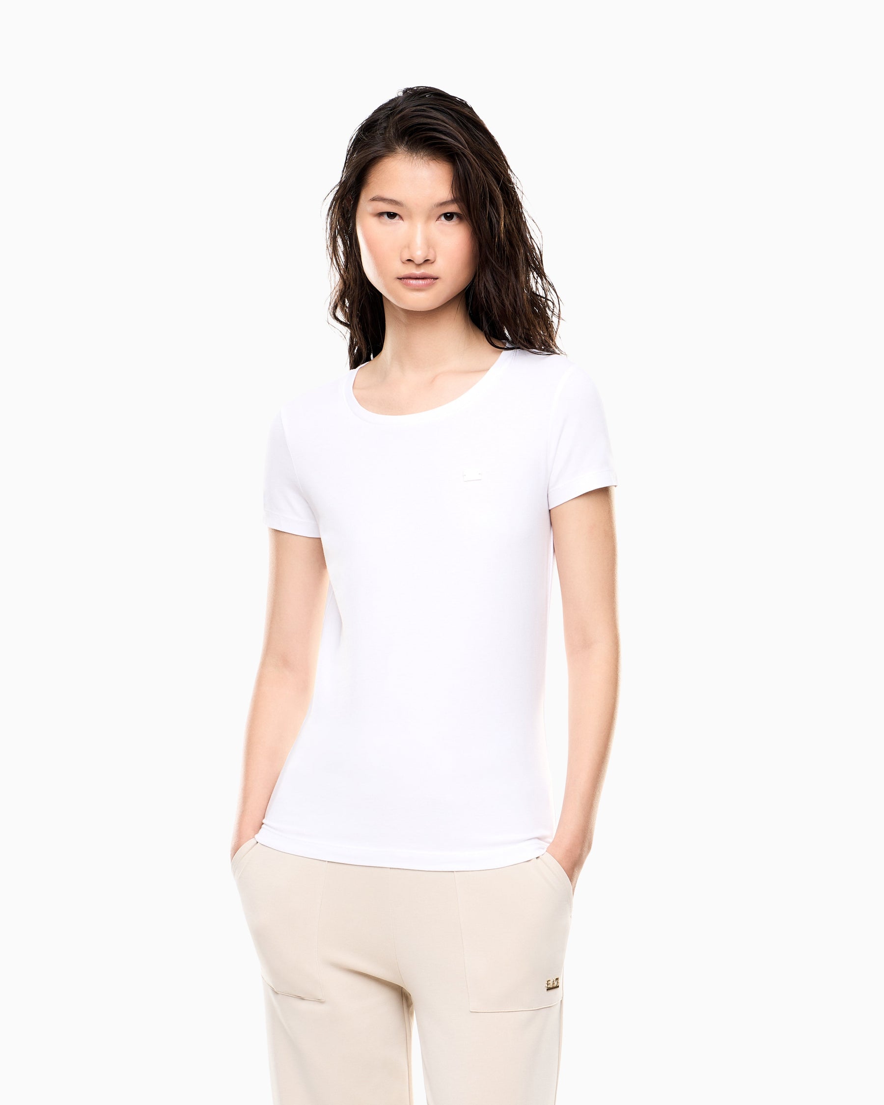 EA7 Slim fit T-shirt Core Lady in cotton jersey