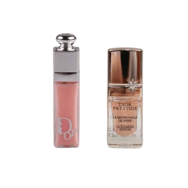 Dior Beauty Combo Set Lip Maximizer Plumping Gloss Prestige La Micro-Huile de Rose Advanced Serum
