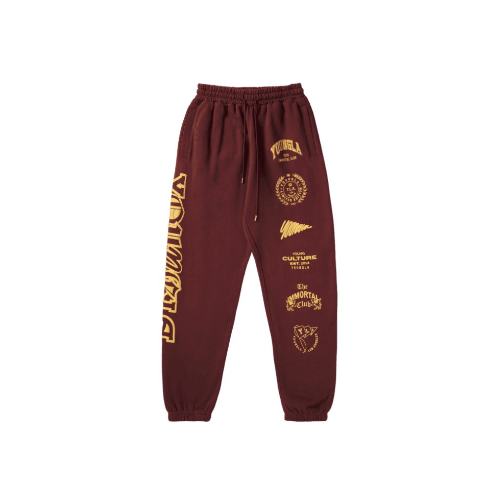 Young LA Immortal Killer Joggers Burgundy