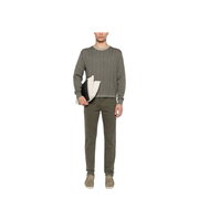 Virgin-Wool Jumper with All-Over Jacquard Signature Logo