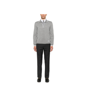 Houndstooth Wool Pant with Embroidery