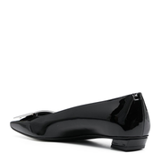 Black Patent Leather Low Block Heel