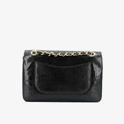 JQ960 - CHANEL Vintage Black Lizard Skin 23cm Classic Flap Bag