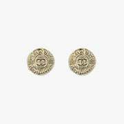 C617 - CHANEL Rue Cambon Gold Plated Earrings