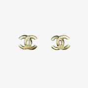 RE290 - CHANEL CC Logo Silver Earrings