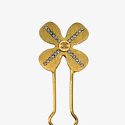 RC816 - CHANEL Gold Plated Trefle Hairpin