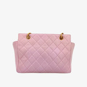 JS544 - CHANEL Vintage Pink Lambskin PTT Tote Bag