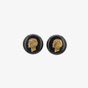 JM927 - CHANEL Vintage Coco Round Earring