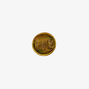 RC362 - CHANEL Vintage Round Gold Plated Clip-On Earrings