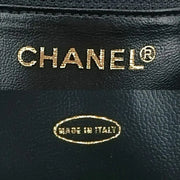 JR289 - CHANEL Vintage Black Caviar Leather Chevron Cosmetic Bag