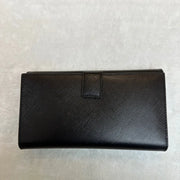 JC203 - SALVATORE FERRAGAMO Calfskin Black Long Wallet