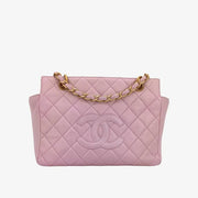 JS544 - CHANEL Vintage Pink Lambskin PTT Tote Bag