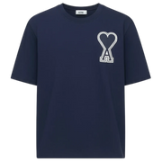 AMI Alexandre Mattiussi SSENSE Exclusive Navy Ami de Cœur T-Shirt