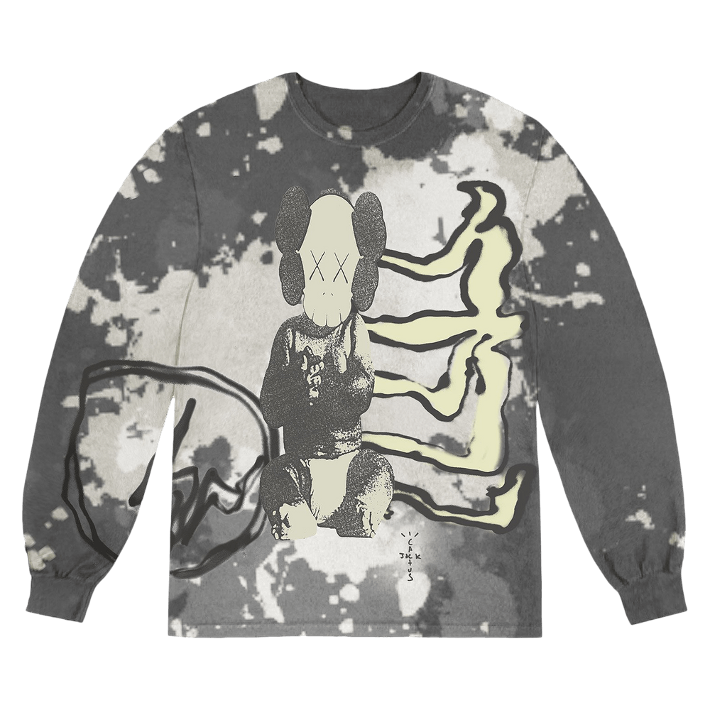 Cactus Jack by Travis Scott x KAWS For Fragment Long-Sleeve T-Shirt Tie Dye