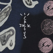 Travis Scott Cactus Jack For Fragment Skeleton Graffiti Full Zip Hoodie