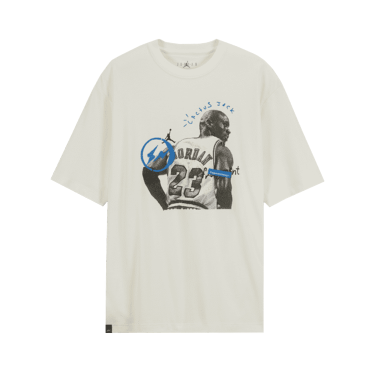 Air Jordan x Travis Scott x Fragment Shorts-Sleeve T-Shirt White