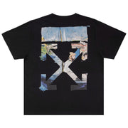 OFF-WHITE Edouard Manet Boat Studio Claude Monet Arrows Oversized Fit T-Shirt Black Multi