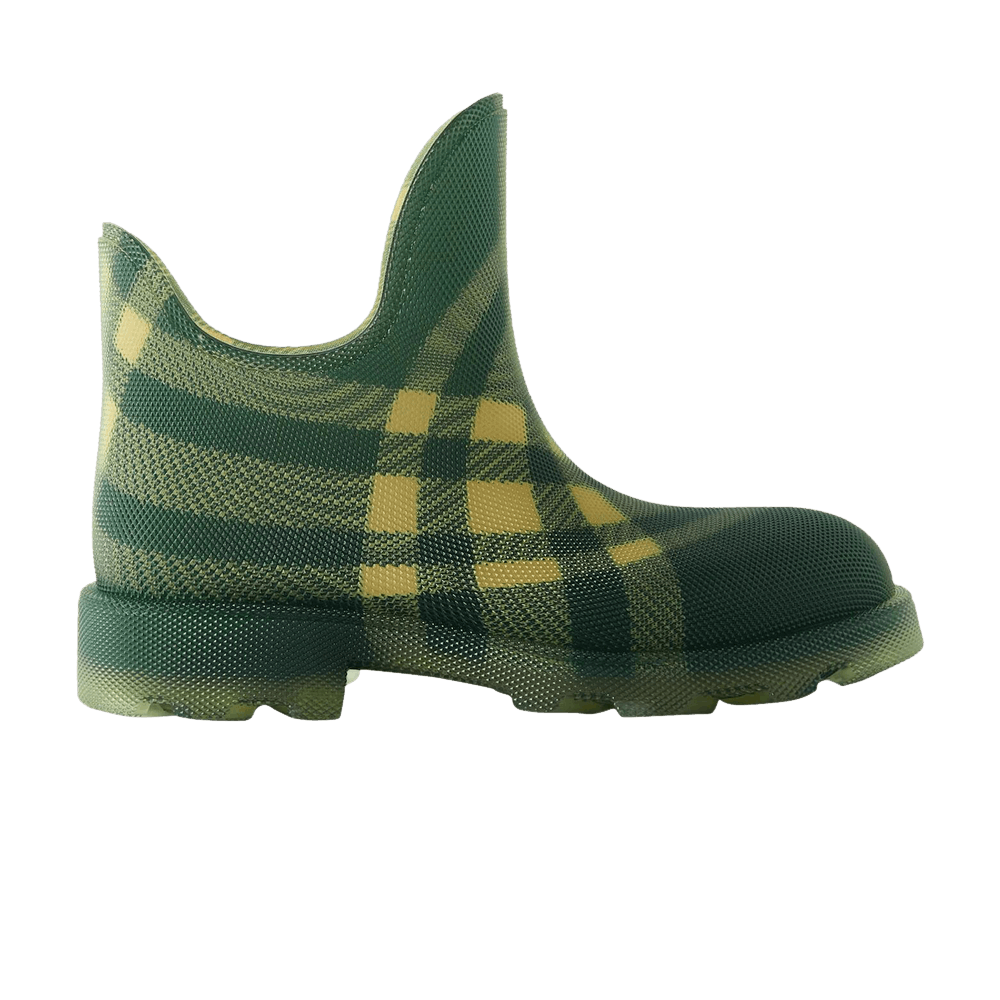Burberry Marsh Checked Ankle Boots Green