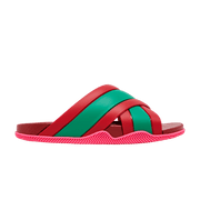 Gucci Wmns Web Stripe Slide Sandal 'Coral'