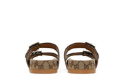Gucci Strap Slide Sandal Beige Canvas