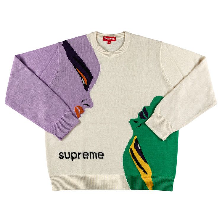 Supreme Faces Sweater Cream