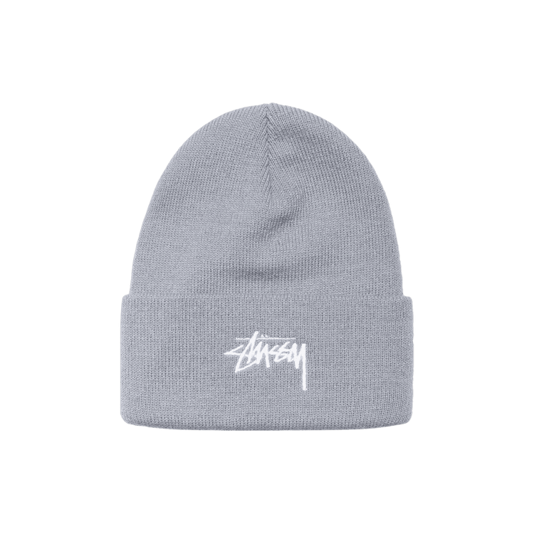 Stussy Stock Cuff Beanie Grey Heather