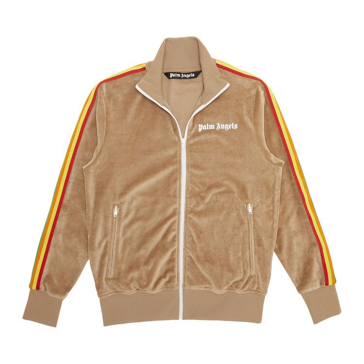 Palm Angels PA Rainbow Chenille Track Jacket Brown