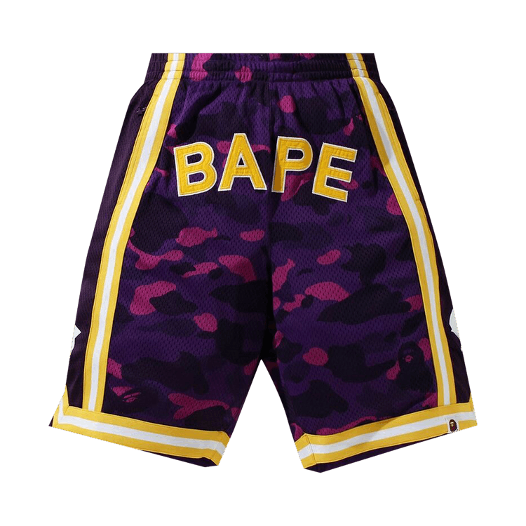 BAPE Color Camo Wide Basketball Shorts Purple