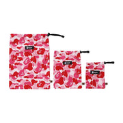 BAPE ABC Pouch 3 Piece Set Pink