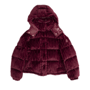Moncler Daos Cowneck Corduroy Jacket Burgundy