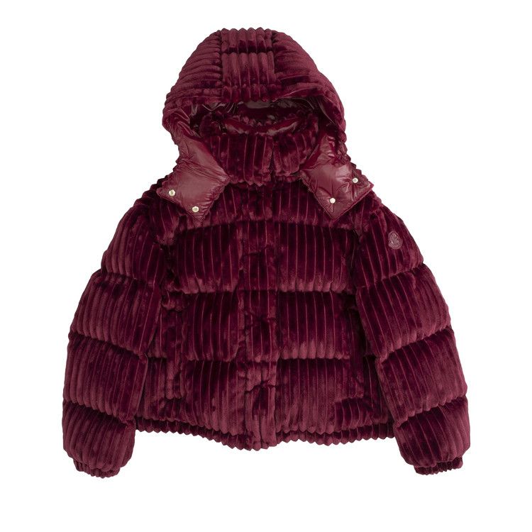 Moncler Daos Cowneck Corduroy Jacket Burgundy