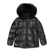 Moncler Laiche Zip Up Puffer Jacket Black