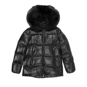 Moncler Laiche Zip Up Puffer Jacket Black