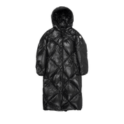 Moncler Cotonniere Long Shiny Puffer Coat Black