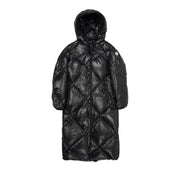 Moncler Cotonniere Long Shiny Puffer Coat Black