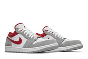 Air Jordan 1 Low SE Light Grey Gym Red