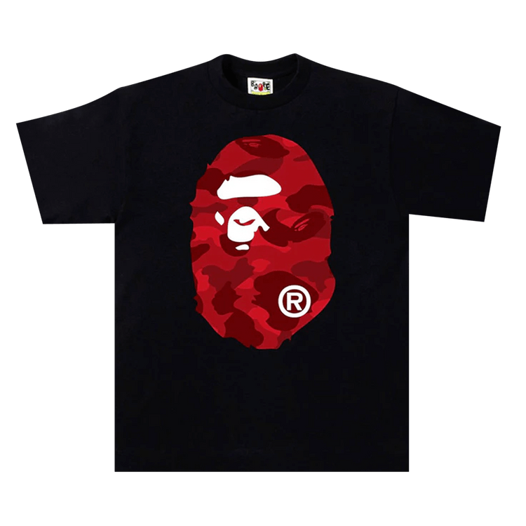 BAPE Color Camo Big Ape Head T-Shirt Black/Red