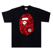BAPE Color Camo Big Ape Head T-Shirt Black/Red