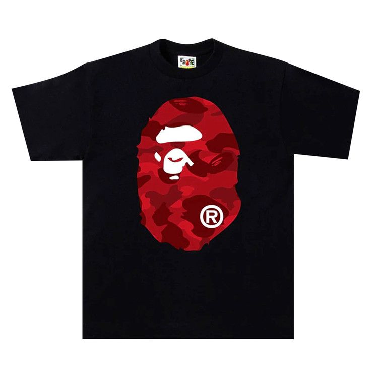 BAPE Color Camo Big Ape Head T-Shirt Black/Red