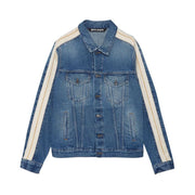 Palm Angels Track Denim Jacket Light Blue