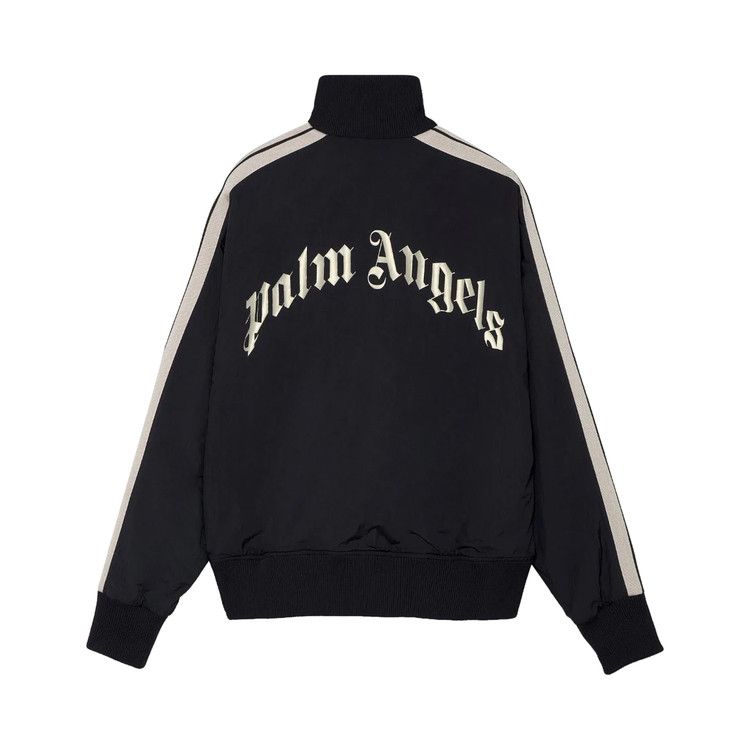 Palm Angels Curved Logo Track Jacket Black/White